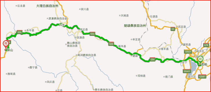 昆明到保山長途搬家線路地圖.png 昆明到保山長途搬家線路地圖.png